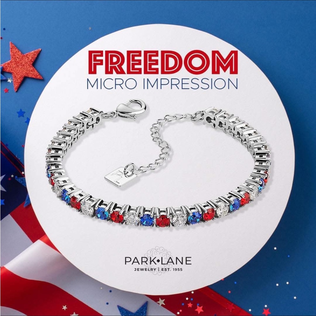 Park Lane Vibrant Red And Blue Bracelet Freedom Mini Impression Bracelet 90$